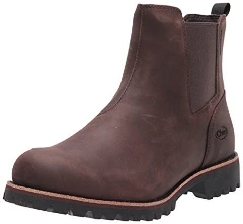 Dark Brown Chacos Men\'s Fields Chelsea Waterproof Boot