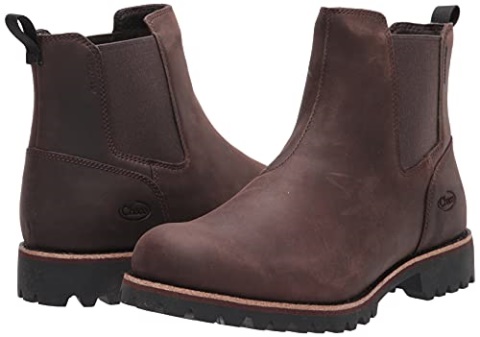 Dark Brown Chacos Men\'s Fields Chelsea Waterproof Boot