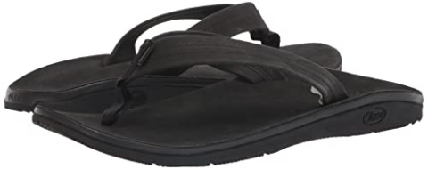 Men\'s Classic Leather Flip-Flop Black Chacos