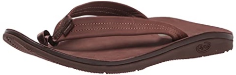 Men\'s Classic Leather Flip-Flop Dark Brown Chacos