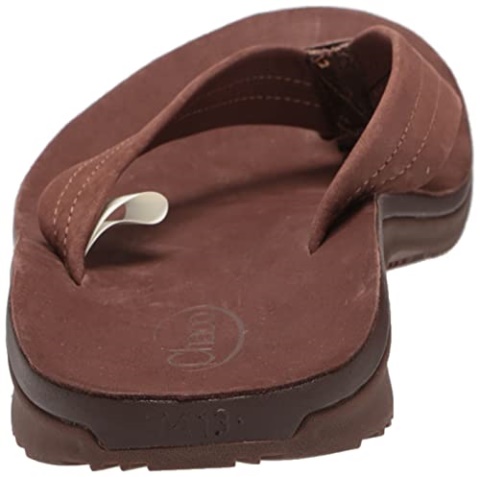 Men\'s Classic Leather Flip-Flop Dark Brown Chacos