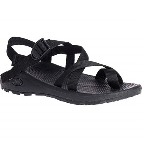 Solid Black Deep Chacos Men\'s Mega Cloudmega Z/Wolke Sandal