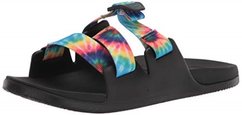Women\'s Chillos Slidechillos Slide Sandal Dark Tie Dye Chacos