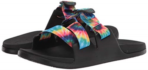 Women\'s Chillos Slidechillos Slide Sandal Dark Tie Dye Chacos