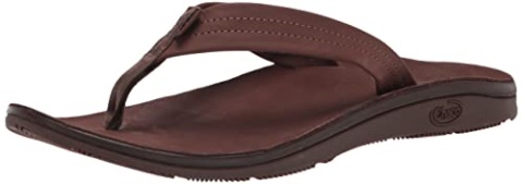 Women\'s Classic Leather Flip-Flop Dark Brown Chacos