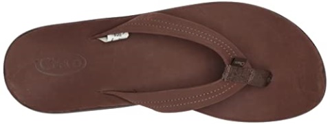 Women\'s Classic Leather Flip-Flop Dark Brown Chacos